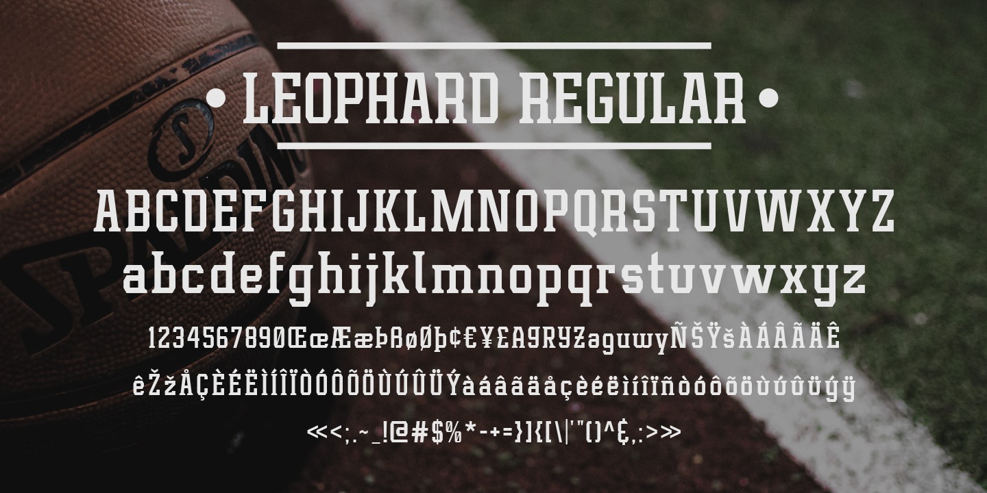 Beispiel einer Leophard Outline-Schriftart